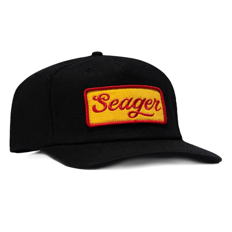 Seager Uncle Bill Snapback Hat - Black made by Seager
