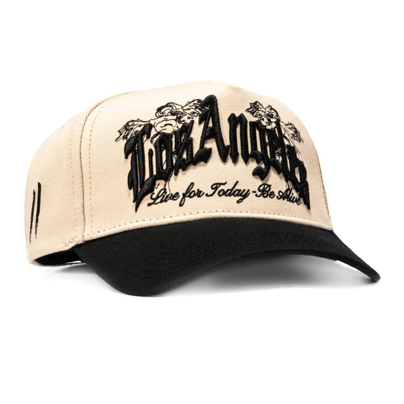 Sworn To Us Un Hometown Snapback Hat - Natural, Black made by Hat Club