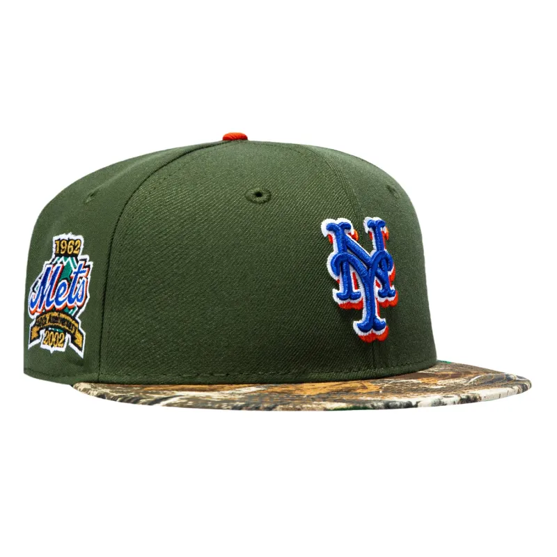 New Era 59Fifty New York Mets 40th Anniversary Patch Hat - Olive, Camo made by Hat Club