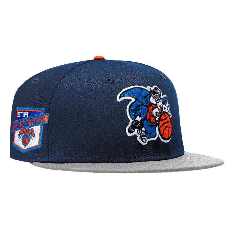 New Era 59Fifty New York Knicks Est. 1946 Patch Alternate Hat - Navy, Grey made by New Era
