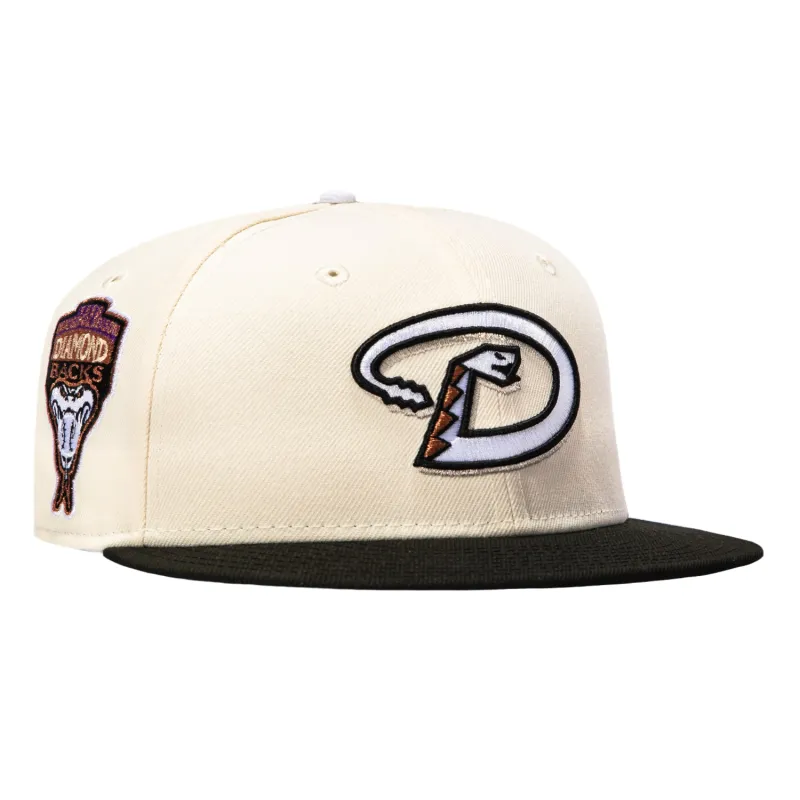New Era 59Fifty Slayer Arizona Diamondbacks Inaugural Patch D Hat - White, Black made by New Era