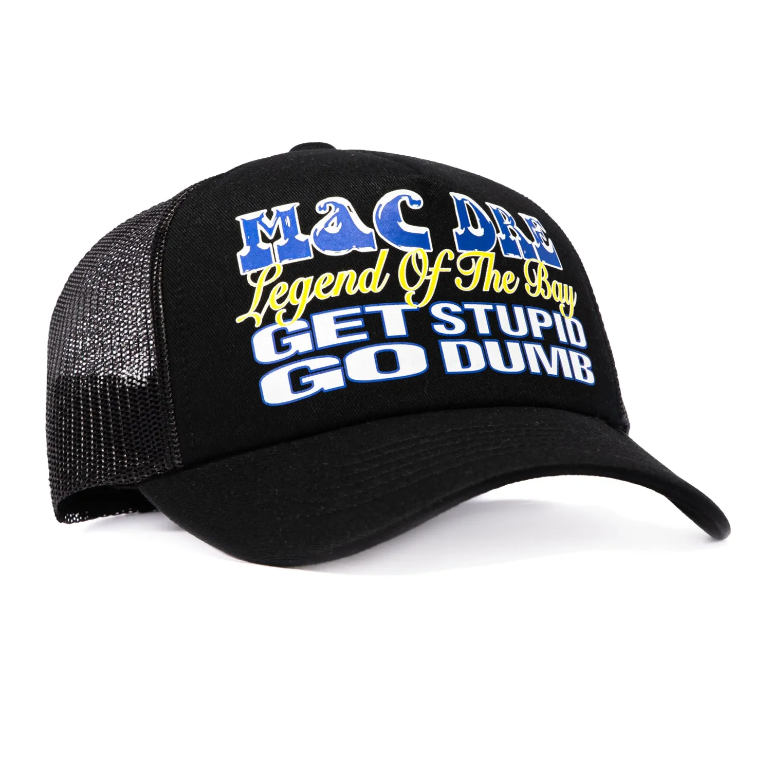 Huf Mac Dre Legend of the Bay Trucker Snapback Hat - Black sold by Hat Club