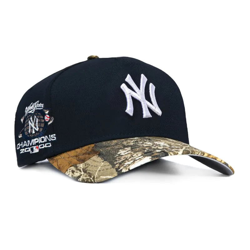 New Era 9Forty A-Frame Realtree Visor New York Yankees 2000 World Series Champions Patch Snapback Hat - Navy, Realtree made by New Era