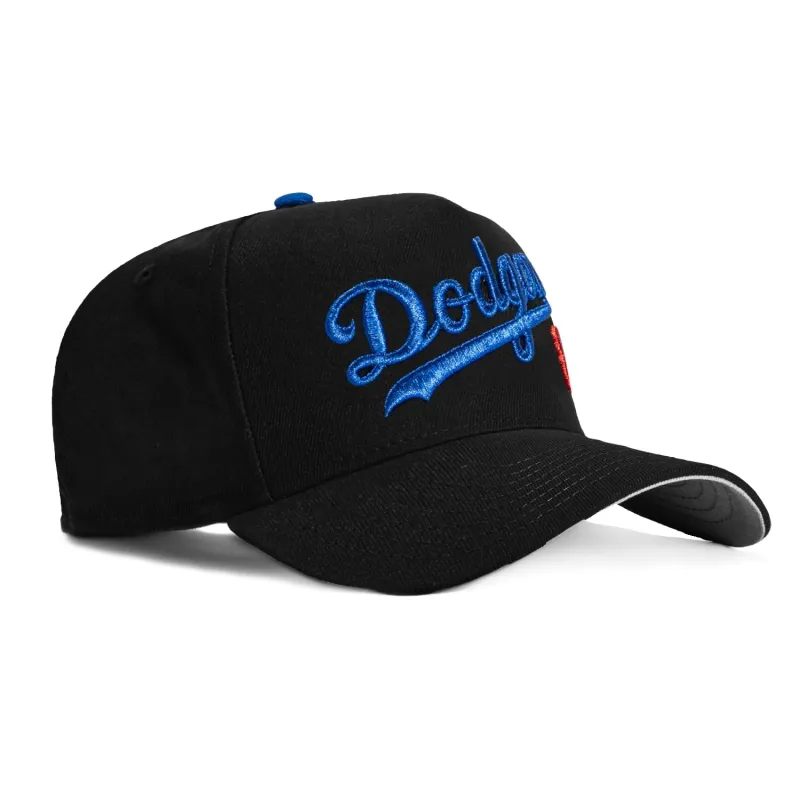 New Era 9Forty A-Frame Los Angeles Dodgers Script 8 Snapback Hat - Black made by New Era