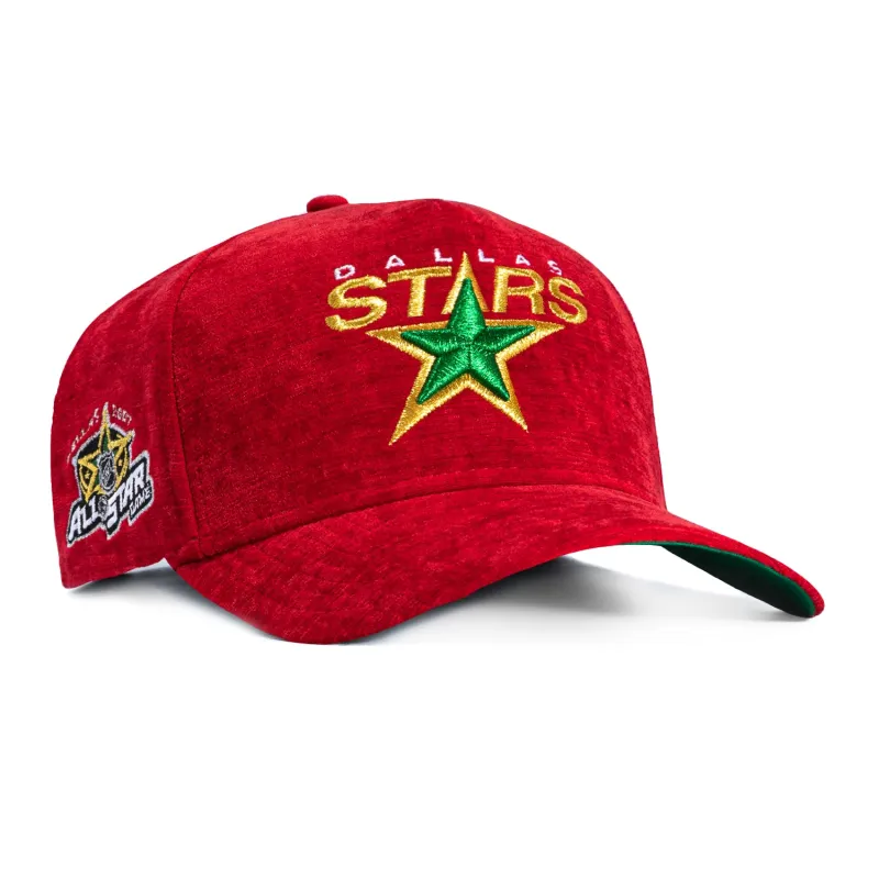 New Era 9Forty A-Frame Holiday Party Dallas Stars 2007 All Star Game Patch Snapback Hat - Red made by New Era