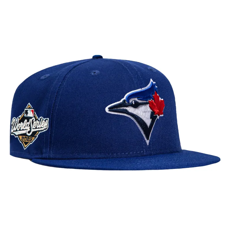 New Era 59Fifty Toronto Blue Jays 2025 World Series Patch Pink UV Hat - Royal made by New Era