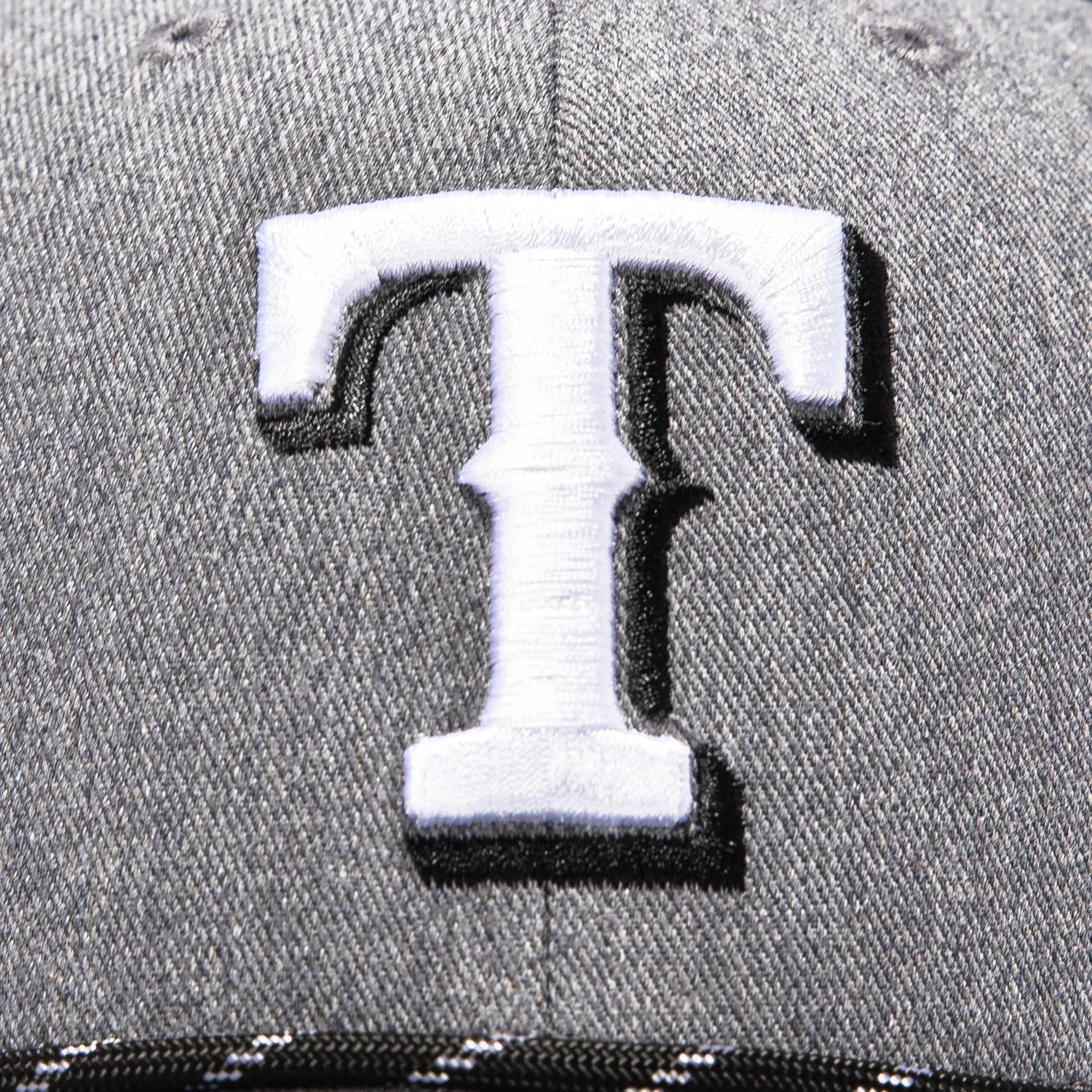 47 Brand Carbon Rope Texas Rangers Trucker Snapback Hat - Grey, Black sold by Hat Club product image thumbnail 3