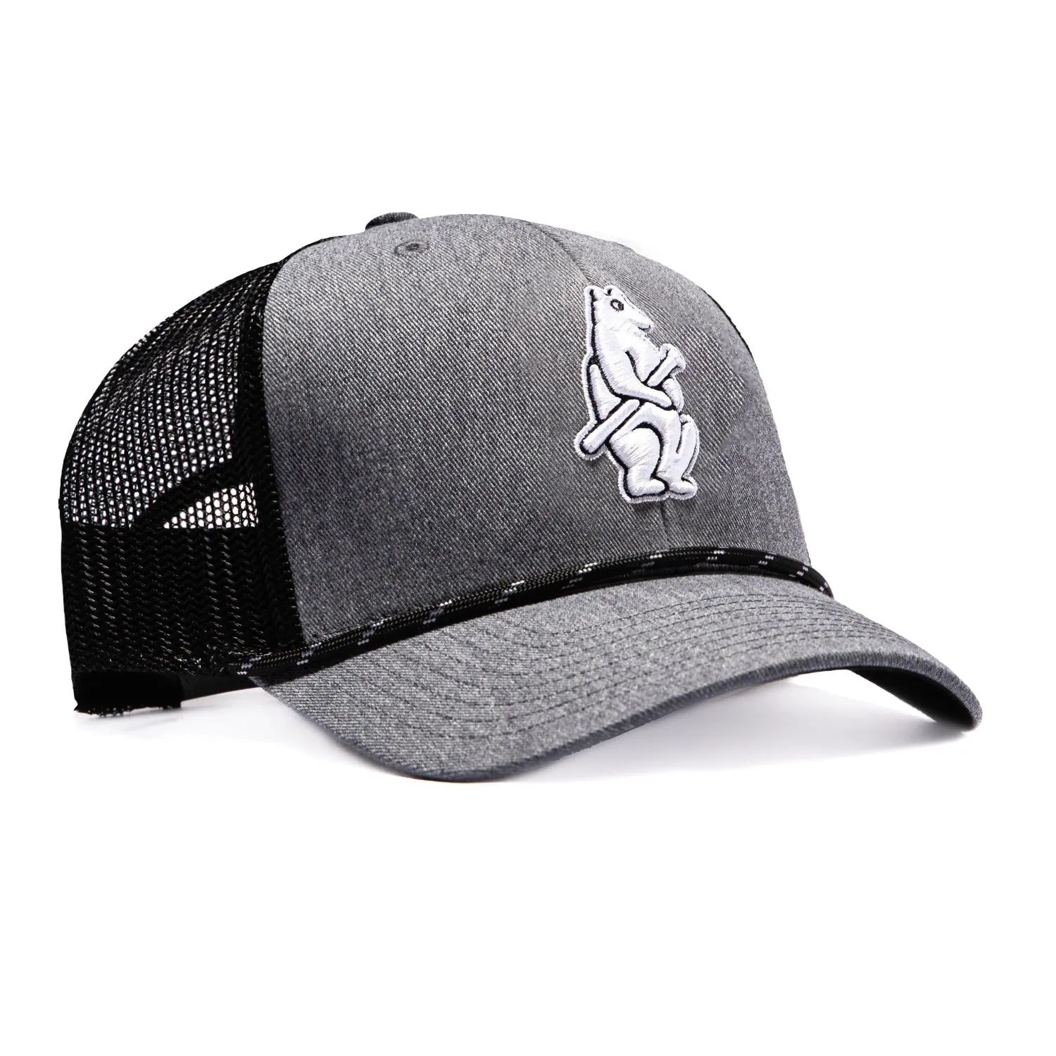 47 Brand Carbon Rope Chicago Cubs Trucker Snapback Hat - Grey, Black sold by Hat Club
