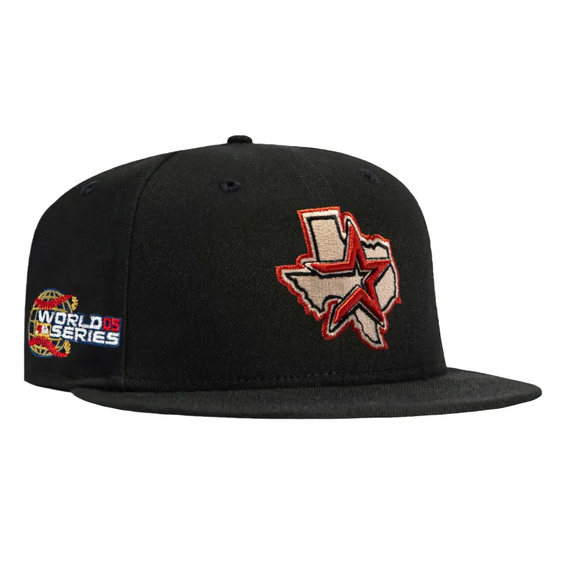 New Era 59Fifty Black Dome Houston Astros 2005 World Series Patch Alternate Hat - Black made by New Era