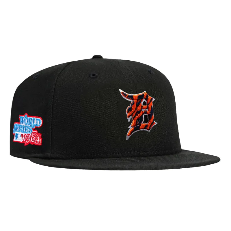 New Era 59Fifty Black Dome Detroit Tigers 1984 World Series Patch BP Hat - Black made by New Era