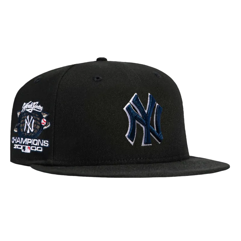 New Era 59Fifty Black Dome New York Yankees 2000 World Series Champions Patch Hat - Black made by New Era