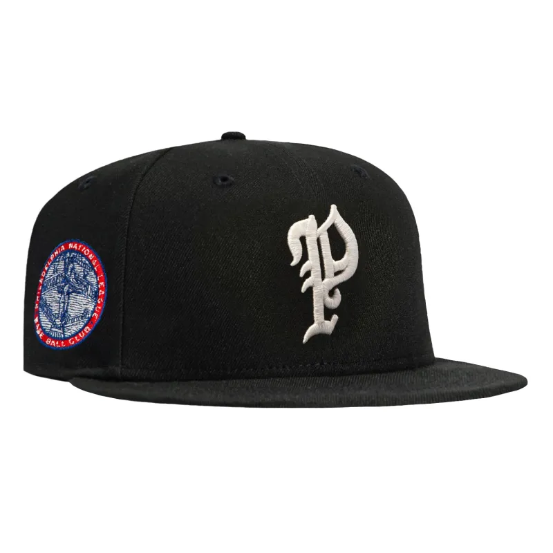 New Era 59Fifty Black Dome Philadelphia Phillies Base Ball Club Patch 1915 Hat - Black made by New Era