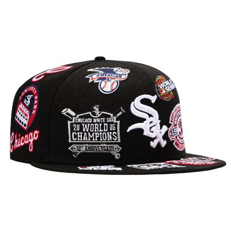 New Era 59Fifty All Over Chicago White Sox Hat - Black made by New Era