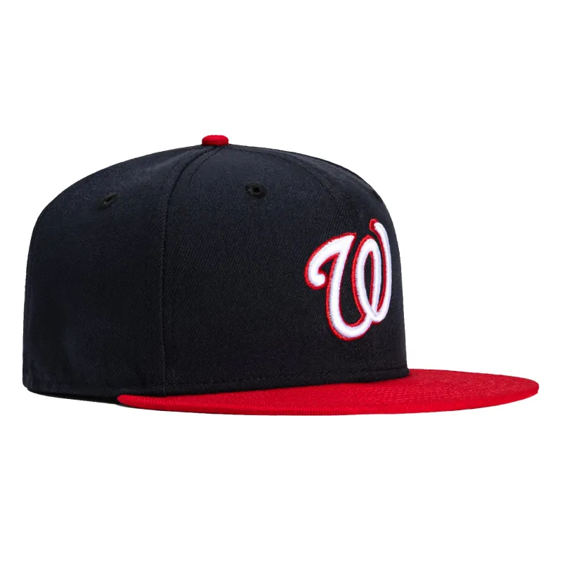 New Era 59Fifty Authentic Collection Washington Nationals Alternate Hat - Navy, Red made by New Era