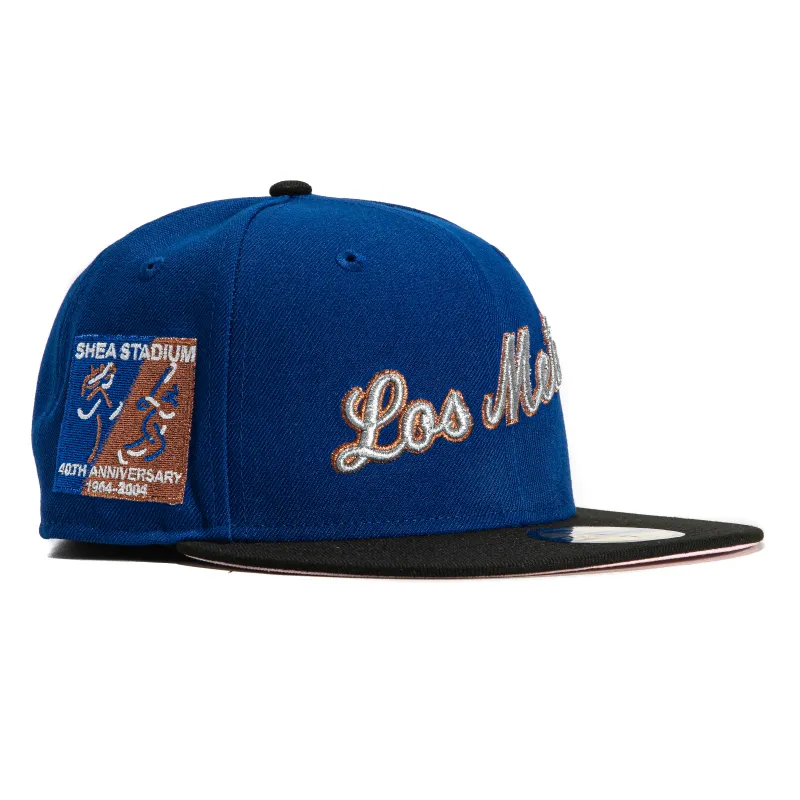 New Era 59Fifty New York Mets 40th Anniversary Stadium Patch Los Mets Hat - Royal, Black made by New Era