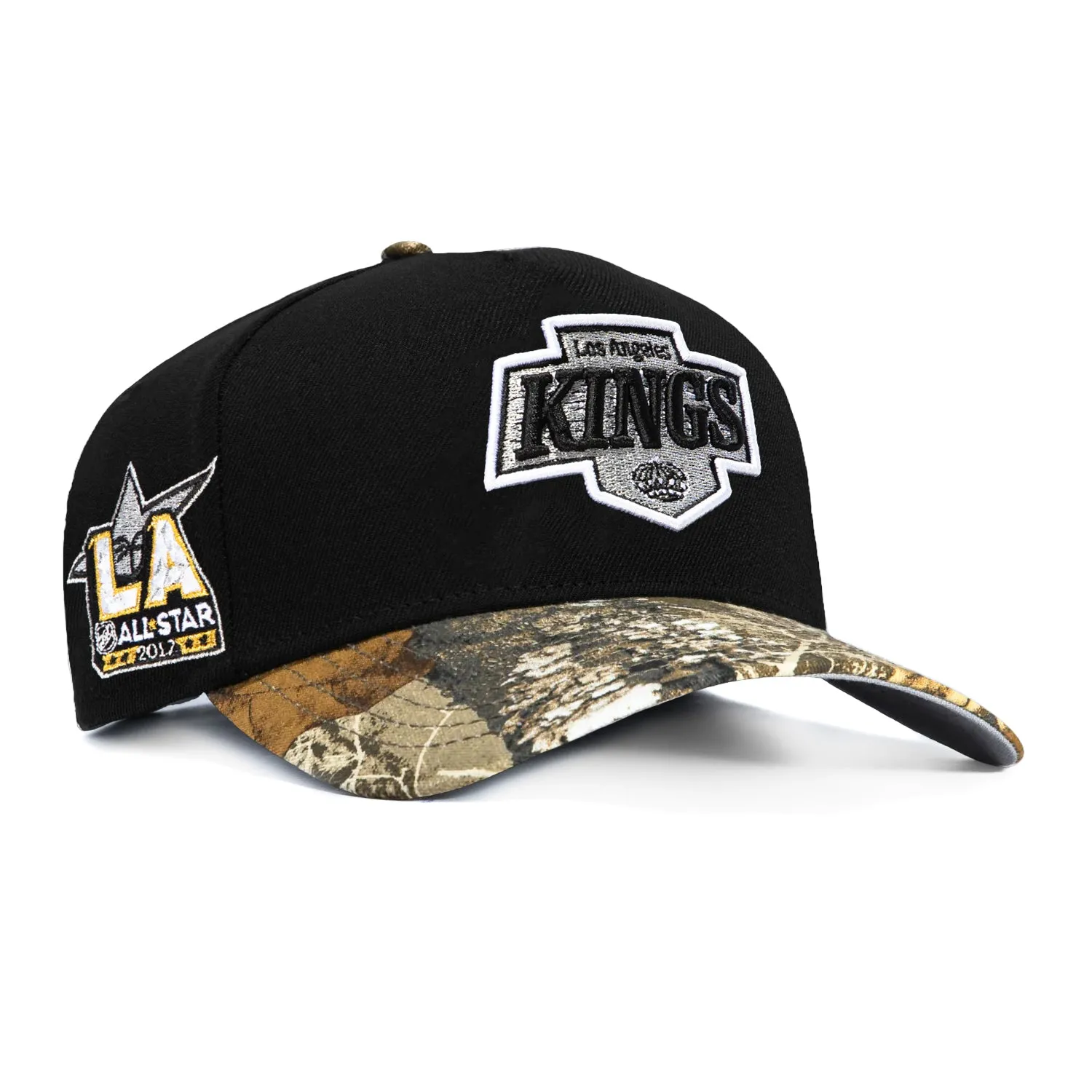 New Era 9Forty A-Frame Realtree Visor Los Angeles Kings 2017 All Star Game Patch Snapback Hat - Black, Realtree sold by Hat Club
