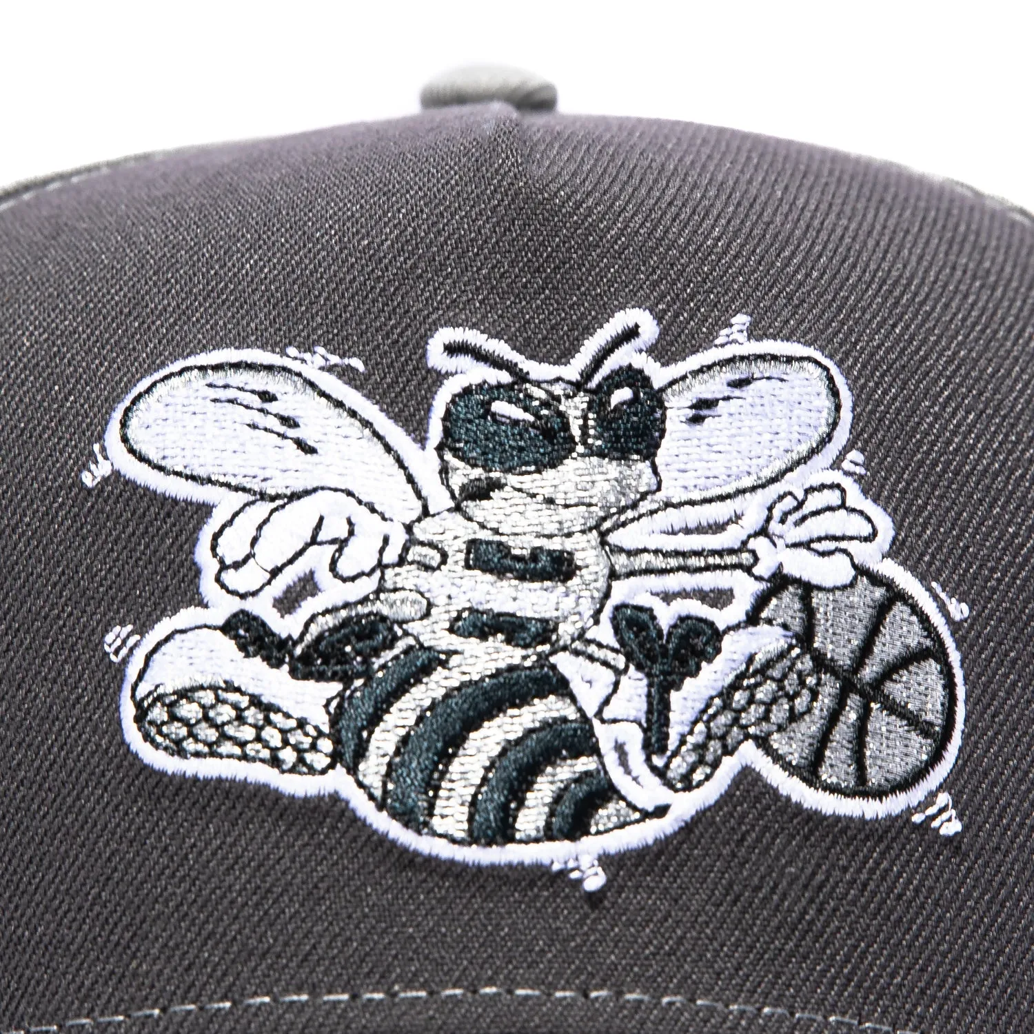 New Era 9Forty A-Frame Charlotte Hornets 1991 All Star Game Patch Rail Snapback Hat - Grey, Graphite sold by Hat Club product image thumbnail 3
