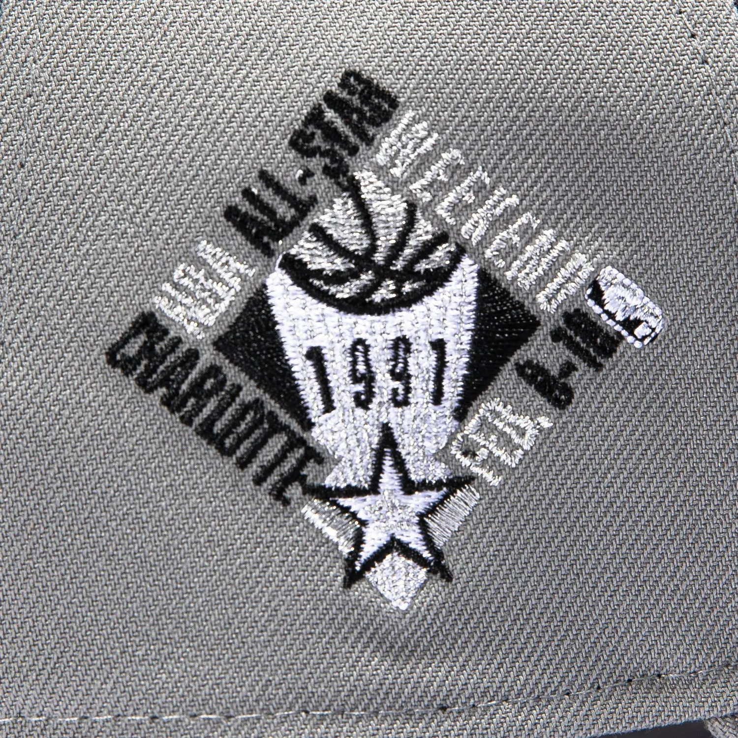 New Era 9Forty A-Frame Charlotte Hornets 1991 All Star Game Patch Rail Snapback Hat - Grey, Graphite sold by Hat Club product image thumbnail 4