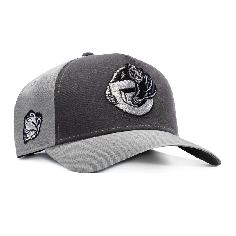 New Era 9Forty A-Frame Memphis Grizzlies Logo Patch 1995 Alternate Rail Snapback Hat - Grey, Graphite made by New Era