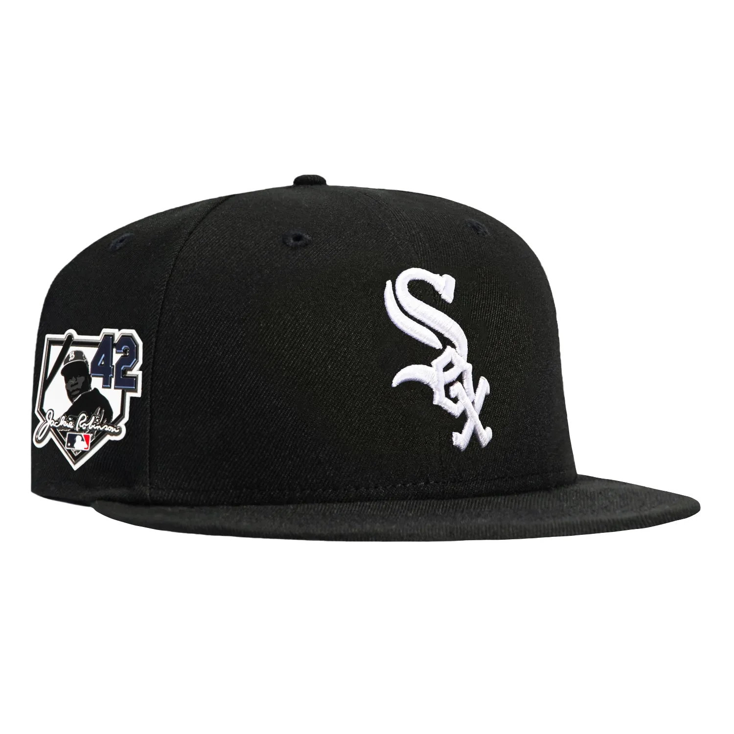 New Era 59Fifty Chicago White Sox 42 Jackie Robinson Patch Hat - Black sold by Hat Club