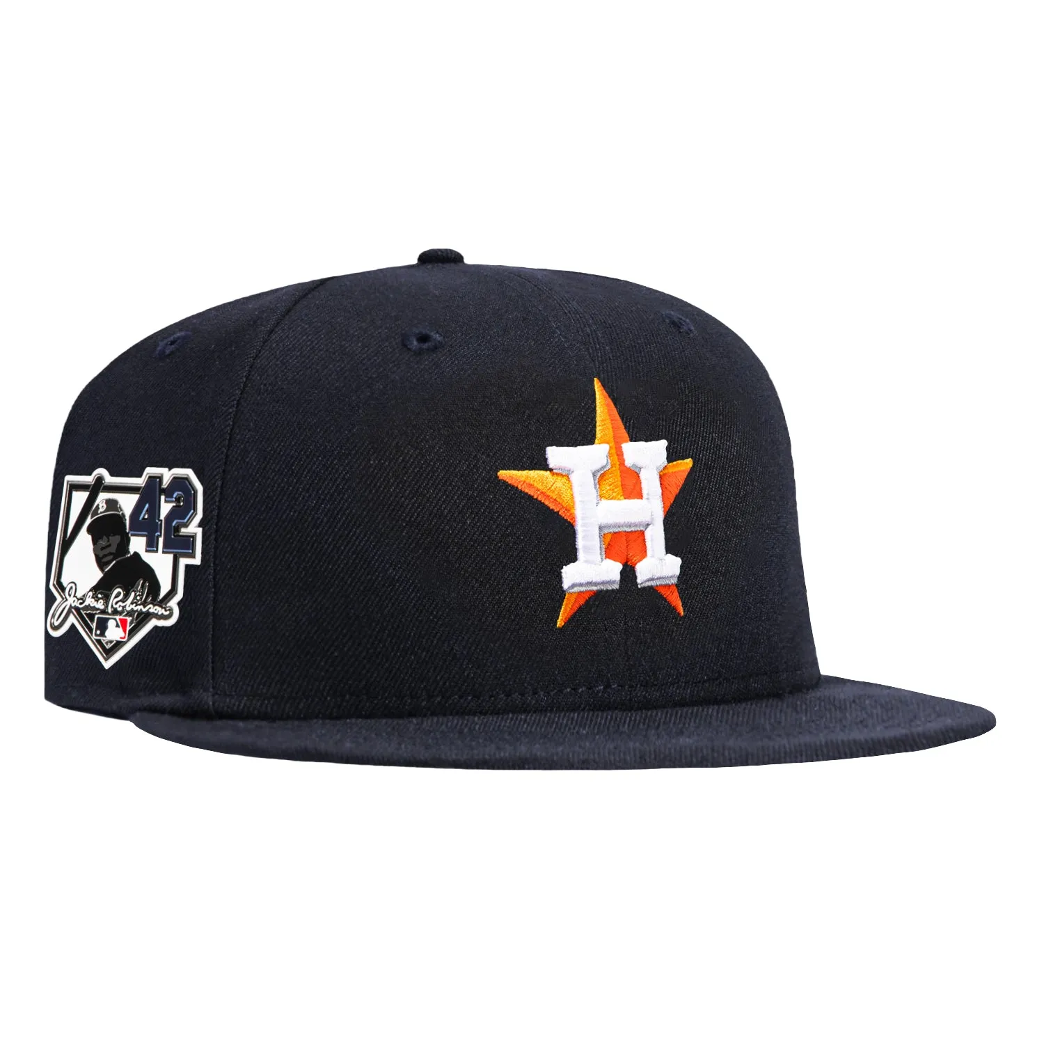 New Era 59Fifty Houston Astros 42 Jackie Robinson Patch Hat - Navy sold by Hat Club