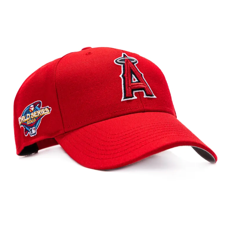 47 Brand Sureshot Los Angeles Angels 2002 World Series Patch MVP Snapback Hat - Red made by 47