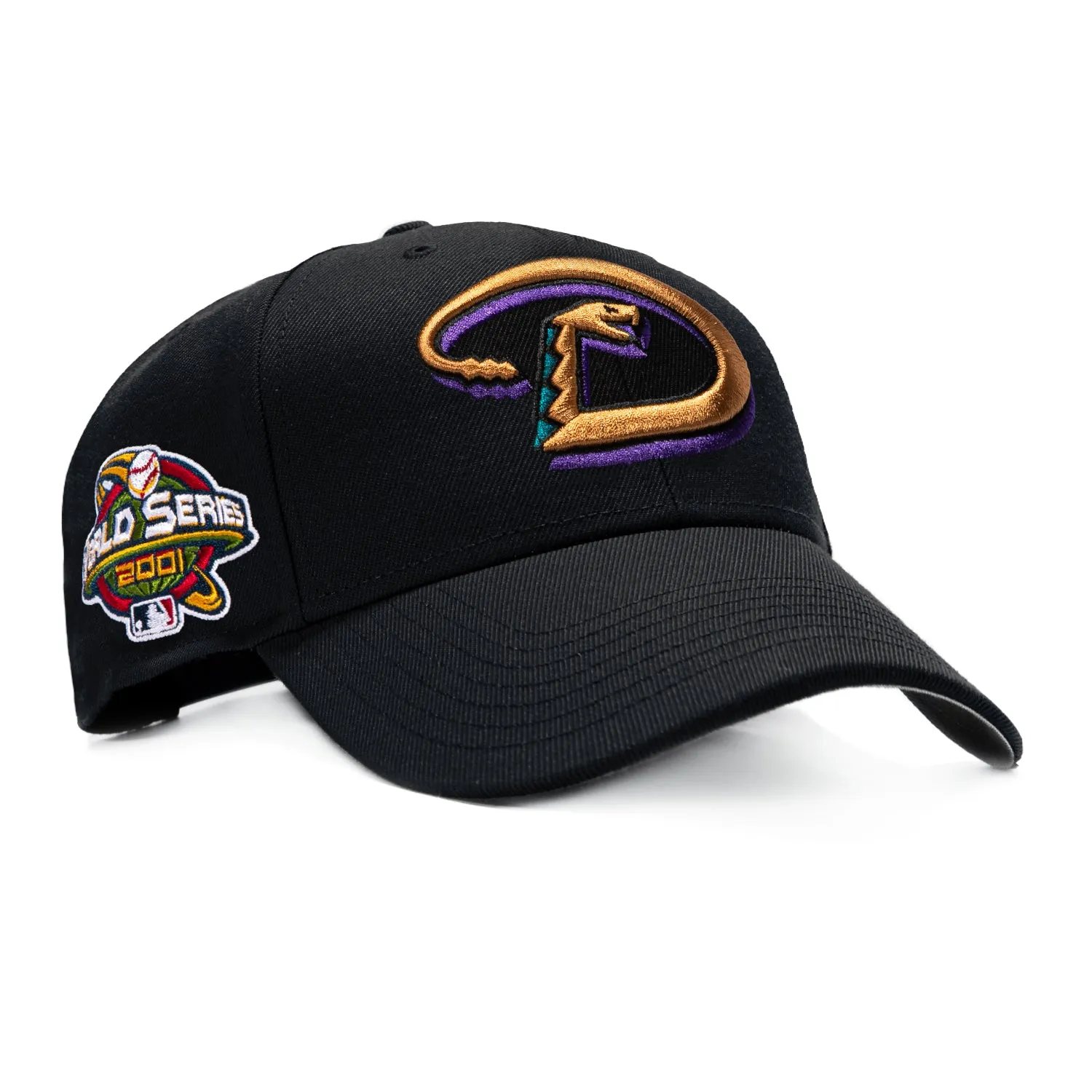 47 Brand Sureshot Arizona Diamondbacks 2001 World Series Patch MVP D Snapback Hat - Black sold by Hat Club
