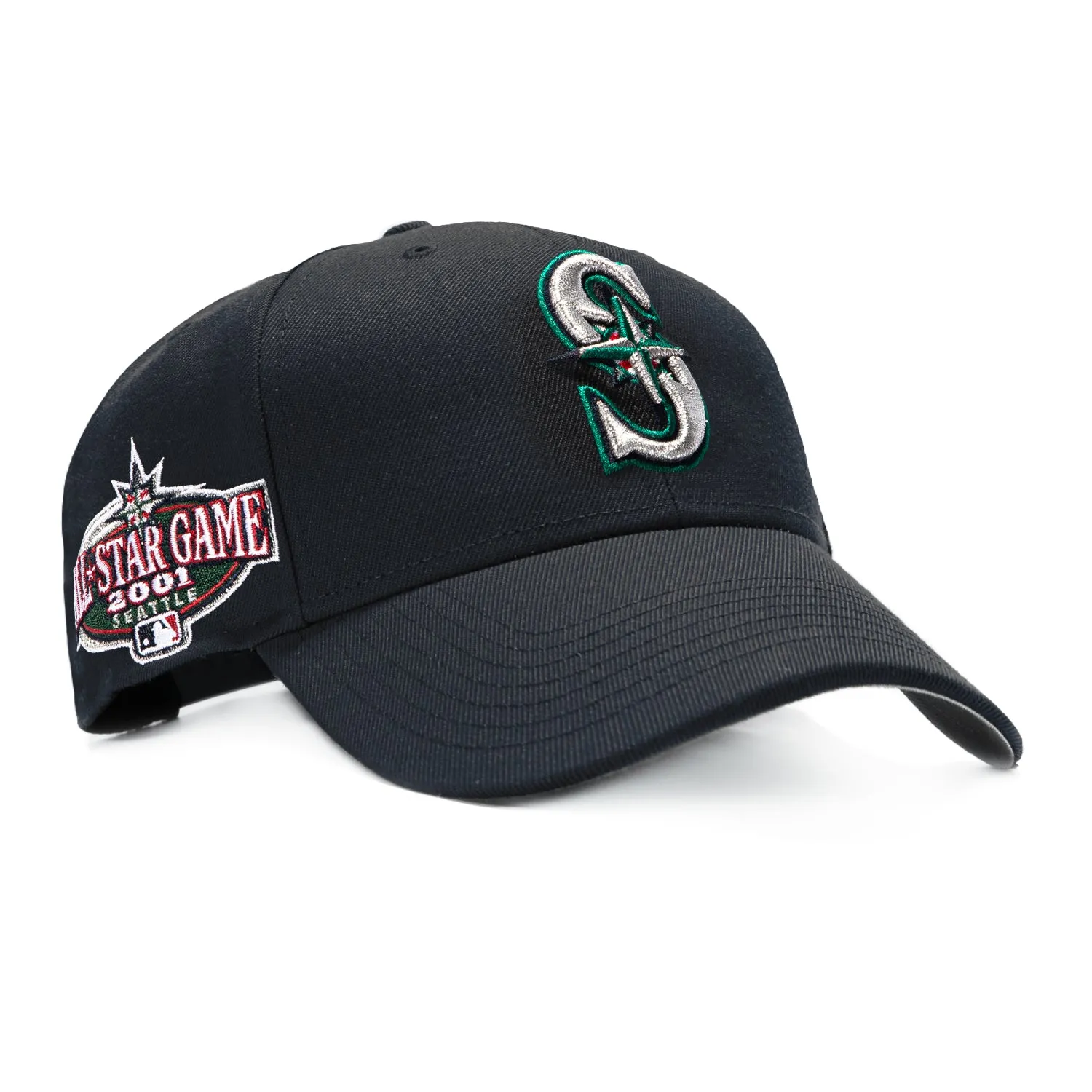 47 Brand Sureshot Seattle Mariners 2001 All Star Game Patch MVP Snapback Hat - Navy sold by Hat Club