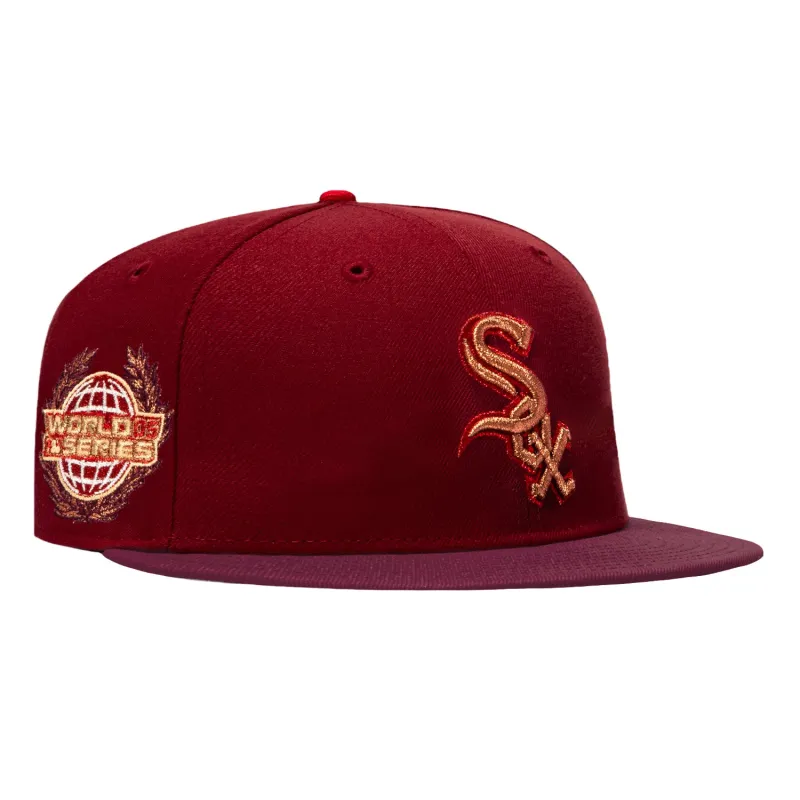 New Era 59Fifty Rotten Apple Chicago White Sox 2005 World Series Patch Hat -  Cardinal, Maroon made by New Era