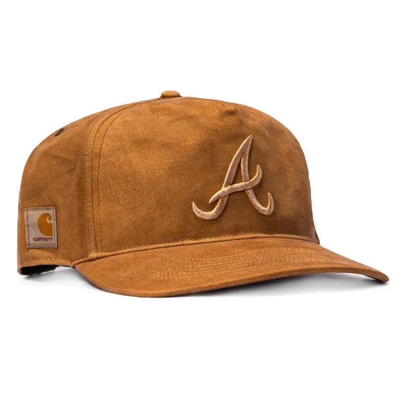 47 Brand x Carhartt Dyed Atlanta Braves Hitch Adjustable Snapback Hat - Brown made by 47