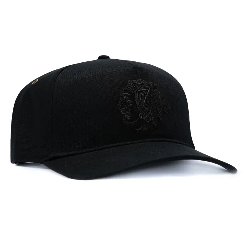 47 Brand x Carhartt Chicago Blackhawks Hitch Adjustable Snapback Hat - Black made by 47