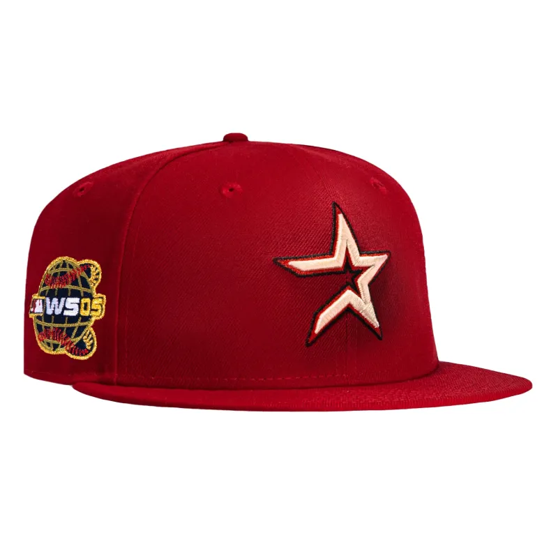 New Era 59Fifty Houston Astros 2005 World Series Patch Alternate Hat - Brick made by New Era