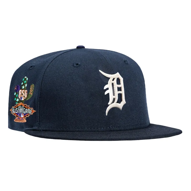 New Era 59Fifty Detroit Tigers 2011 All Star Game Patch Hat - Navy, Black, Ivory made by New Era