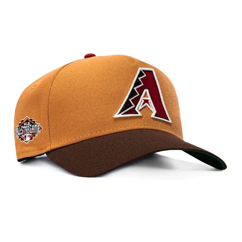 New Era 9Forty A-Frame Ice Cream Sundae Arizona Diamondbacks 2011 All Star Game Patch A Snapback Hat - Khaki, Brown made by New Era