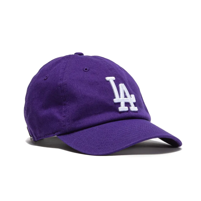 47 Brand Los Angeles Dodgers Cleanup Adjustable Hat - Purple, White made by 47