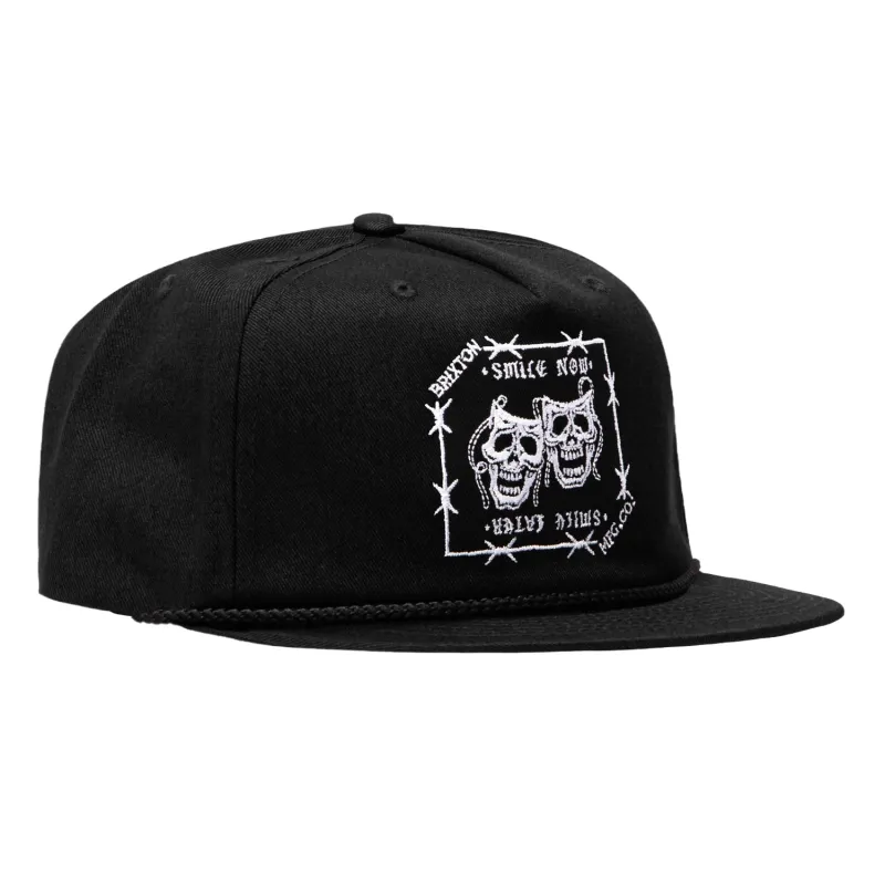 Brixton Smile Always Snapback Hat - Black made by Brixton