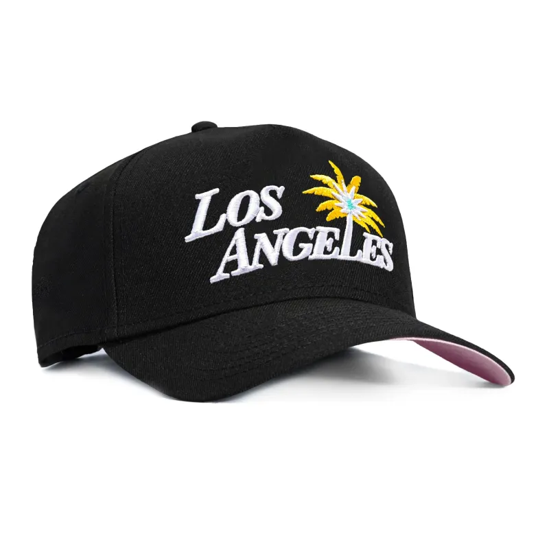 New Era 9Forty A-Frame Teal Story Los Angeles Sparks Pink UV Snapback Hat - Black made by New Era