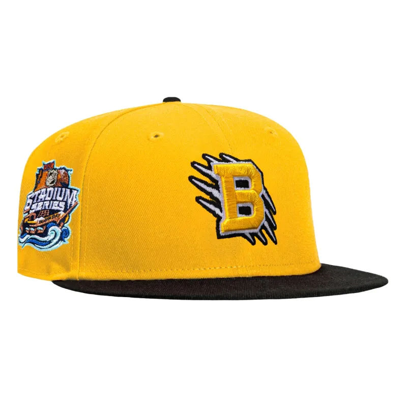 New Era 59Fifty Boston Bruins 2026 Stadium Series Patch Alternate Hat - Gold, Black made by New Era