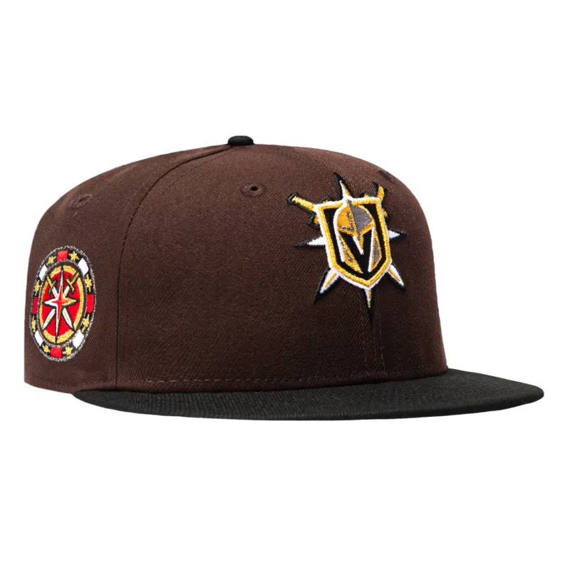 New Era 59Fifty Vegas Golden Knights Chip Patch Hat - Brown, Black made by New Era