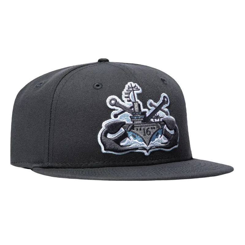New Era 59Fifty Corpus Christi Hooks Blue Ghost Hat - Graphite made by New Era