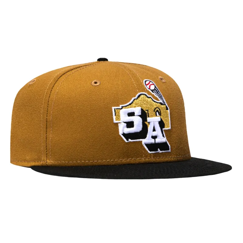 New Era 59Fifty San Antonio Missions Hat - Gold, Black made by New Era