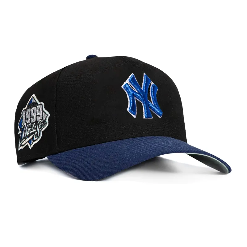 New Era 9Forty A-Frame New York Yankees 1999 World Series Patch Snapback Hat - Black, Navy made by New Era