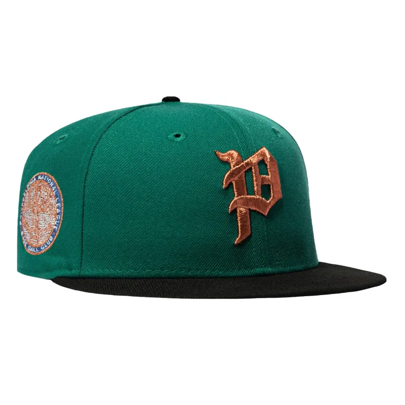 New Era 59Fifty Philadelphia Phillies Baseball Club Patch 1915 Old English Logo Hat - Green, Black, Metallic Silver made by New Era