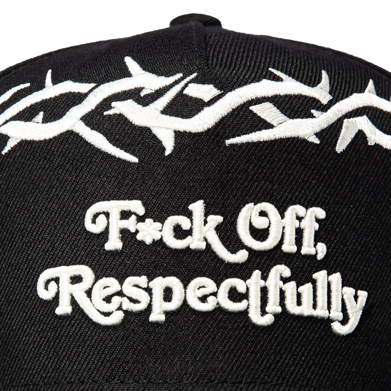 Field Grade F*ck Off Respectfully Snapback Crown Thorns Hat - Black sold by Hat Club product image thumbnail 3