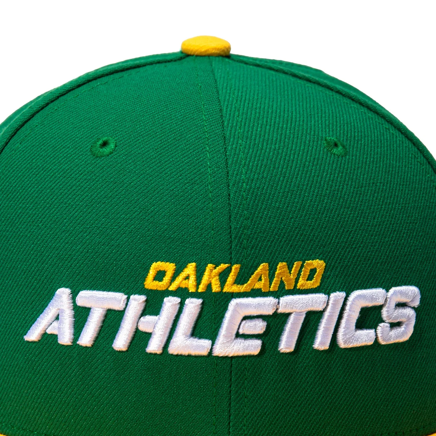 Mitchell & Ness Legends Oakland Athletics 44 Reggie Jackson Patch Hat - Green, Yellow sold by Hat Club product image thumbnail 4