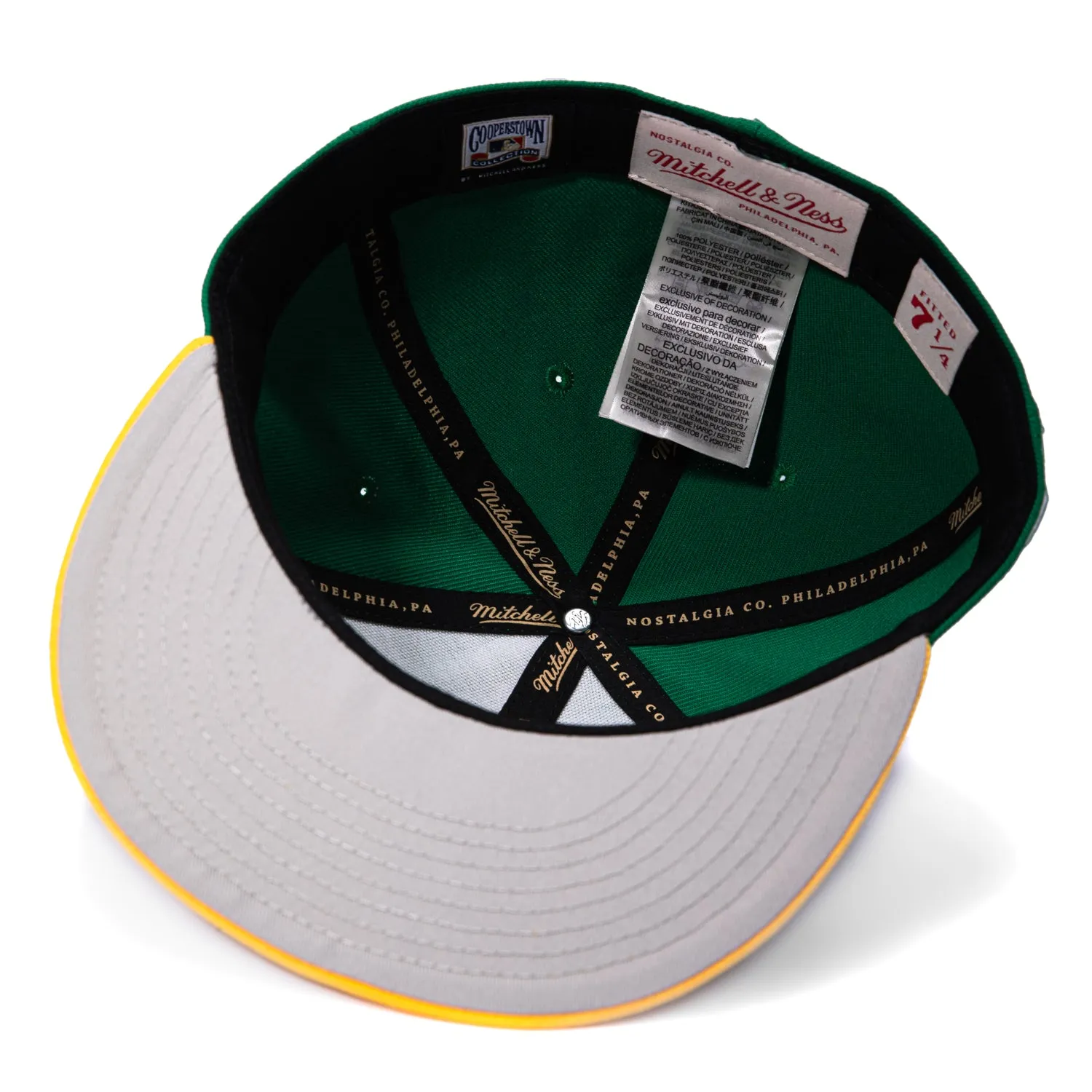 Mitchell & Ness Legends Oakland Athletics 44 Reggie Jackson Patch Hat - Green, Yellow sold by Hat Club product image thumbnail 2