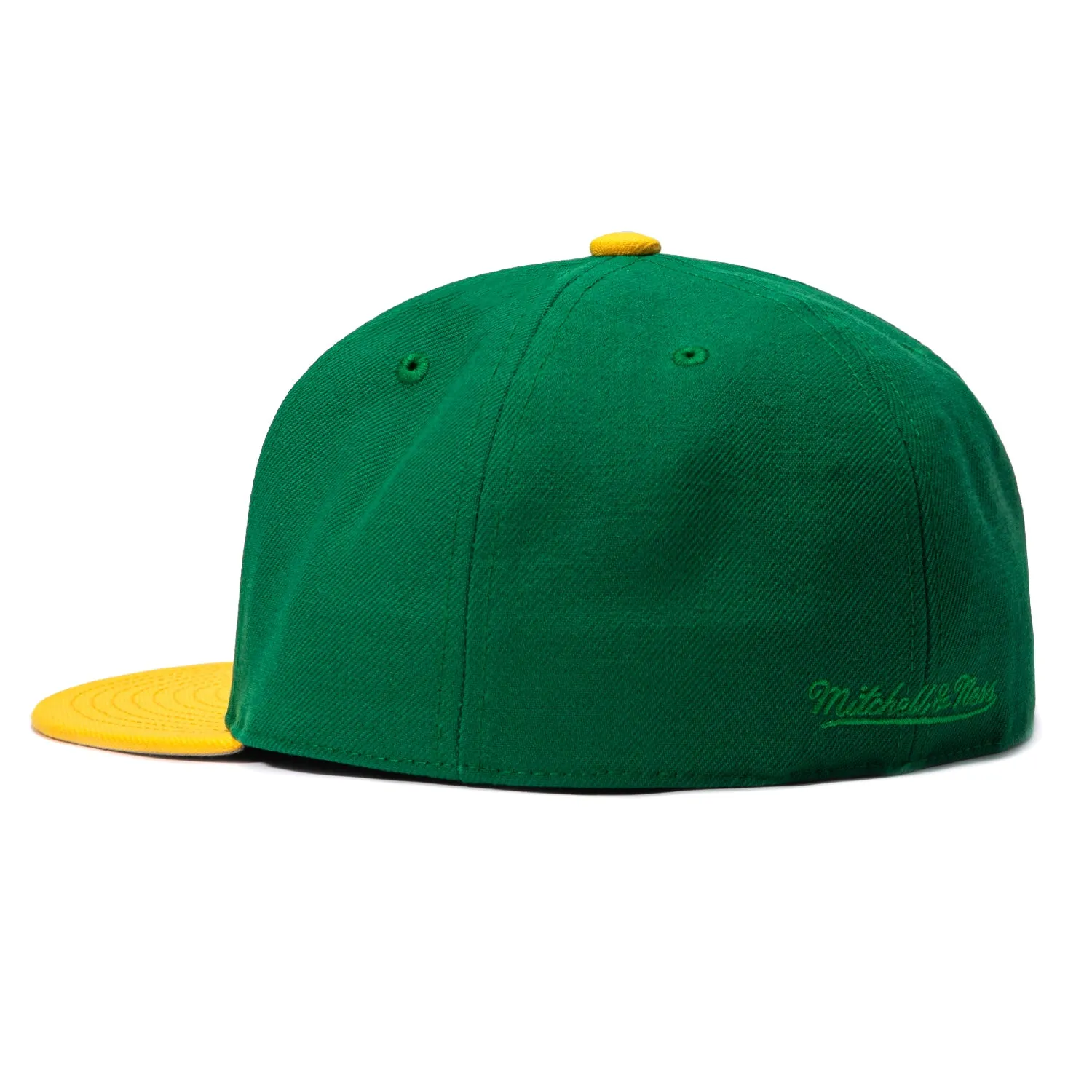 Mitchell & Ness Legends Oakland Athletics 44 Reggie Jackson Patch Hat - Green, Yellow sold by Hat Club product image thumbnail 3