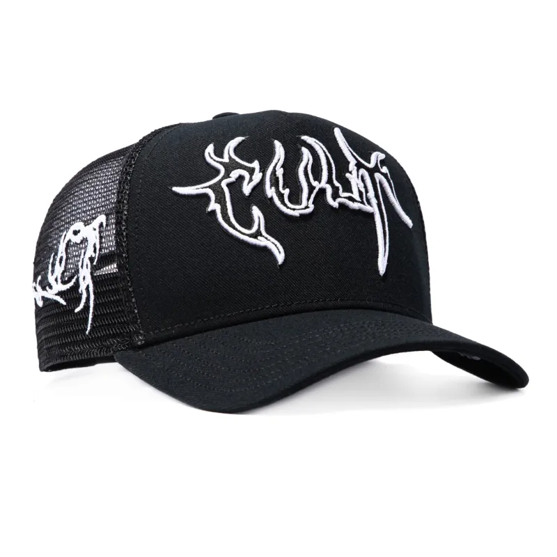 Cult of Individuality Raven Snapback Trucker Hat - Black made by Cult of Individuality