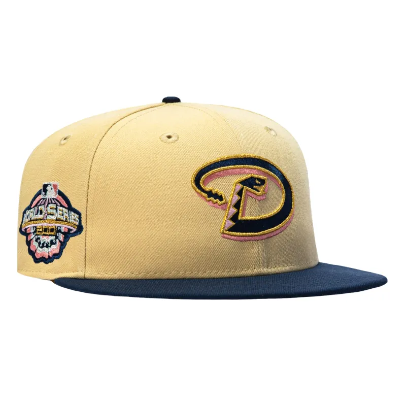 New Era 59Fifty Ante Up Arizona Diamondbacks 2001 World Series Patch D Hat - Tan, Navy made by New Era