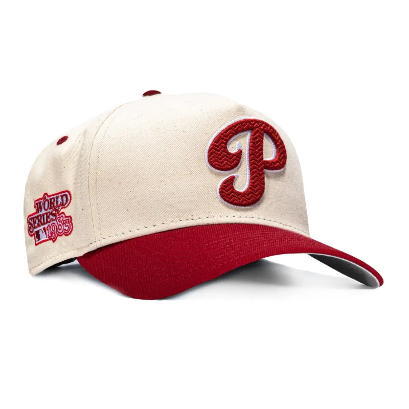New Era 9Forty A-Frame Sugar & Spice Philadelphia Phillies 1980 World Series Snapback Hat - White, Cardinal made by New Era